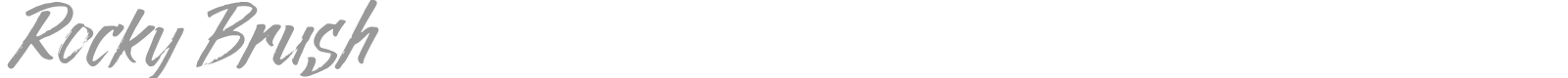 Rocky Brush font preview